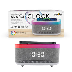 Desk-to-Bedside Power & Comfort Bundle – Sip & Charge 2-in-1 Mug Warmer + 5-in-1 Wireless Charging Alarm Clock Speaker-1