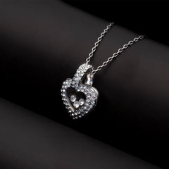 TRYNDI™ To My Mommy Floating Heart Necklace With Authentic Swarovski Crystals-3