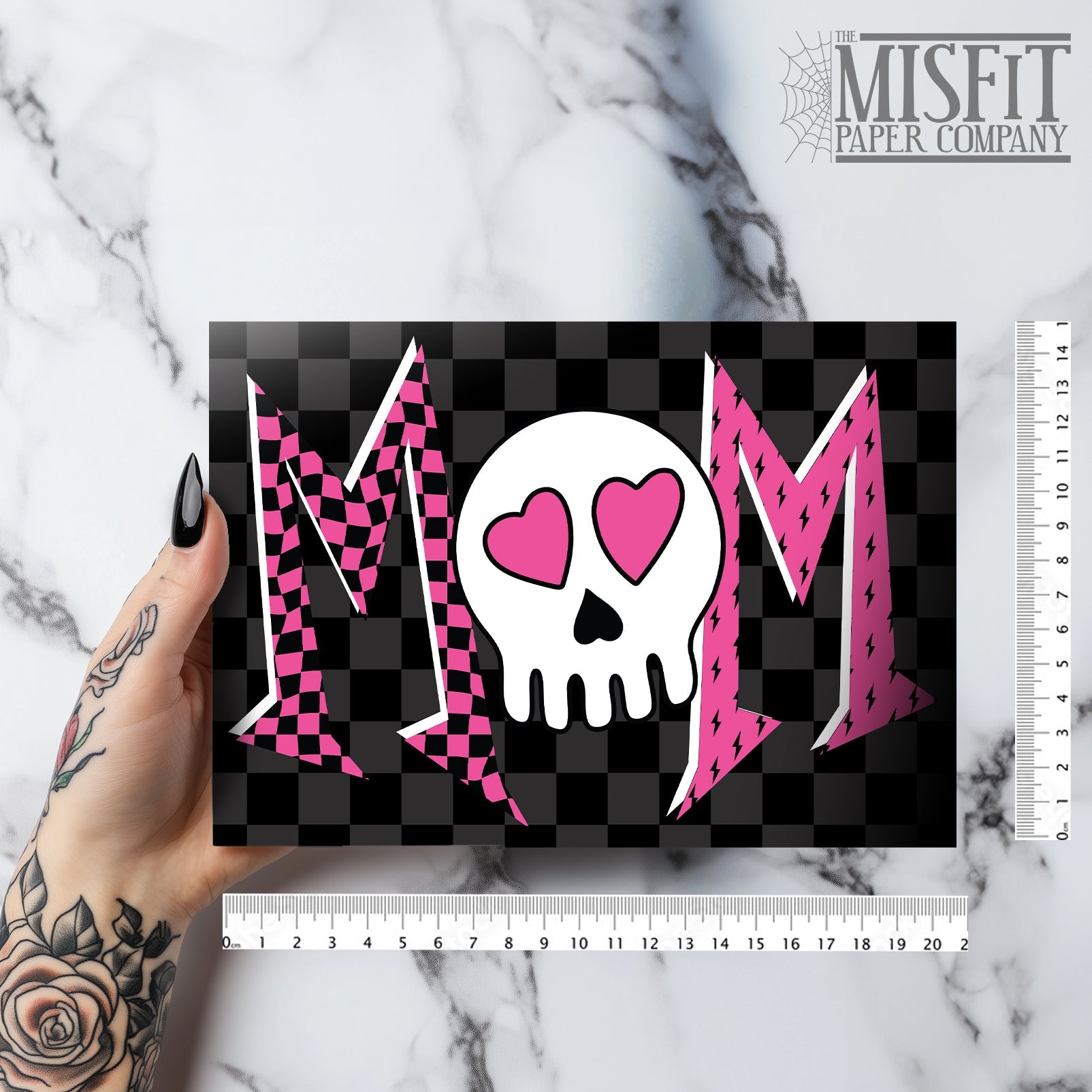 Emo Skull Mother's Day Card