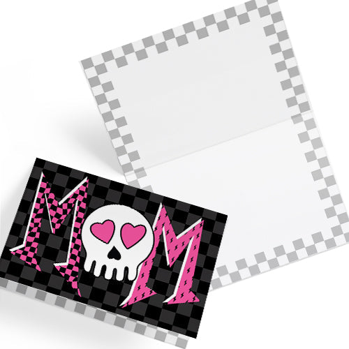 Emo Skull Mother's Day Card