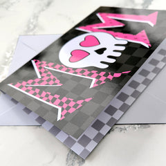 Emo Skull Mother's Day Card
