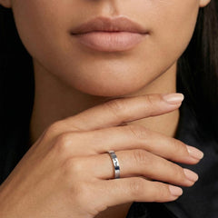 Custom engraved women's ring