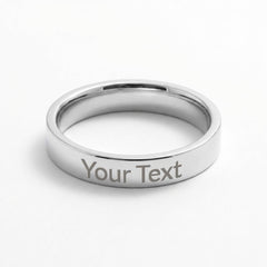 Custom engraved women's ring