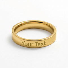 Custom engraved women's ring