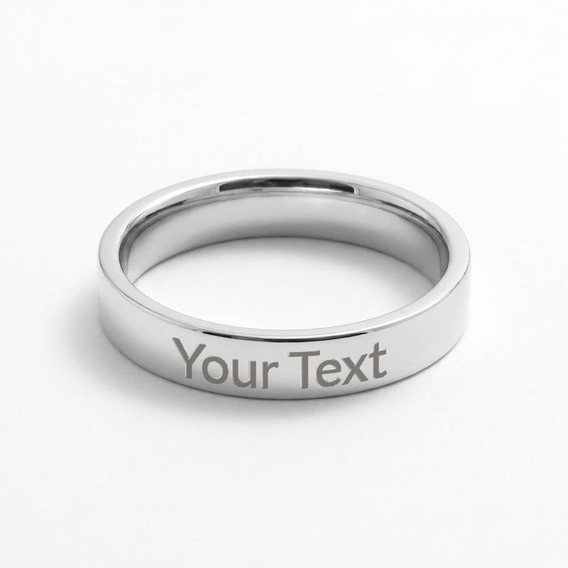 Custom engraved women's ring