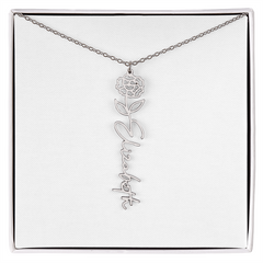 Flower Name Necklace