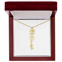 Flower Name Necklace
