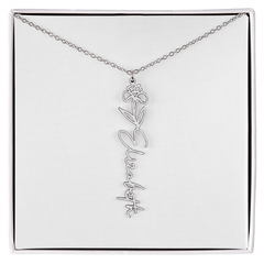 Flower Name Necklace