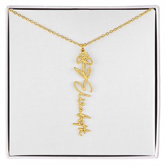 Flower Name Necklace