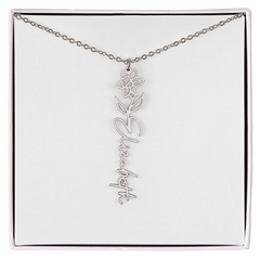 Flower Name Necklace
