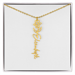 Flower Name Necklace