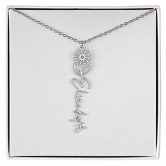 Flower Name Necklace