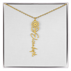Flower Name Necklace