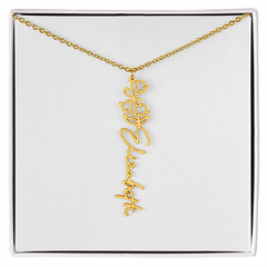 Flower Name Necklace
