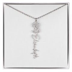 Flower Name Necklace