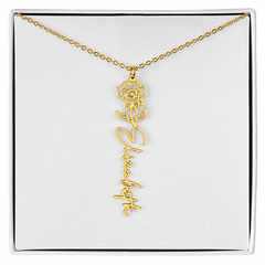 Flower Name Necklace