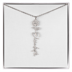 Flower Name Necklace