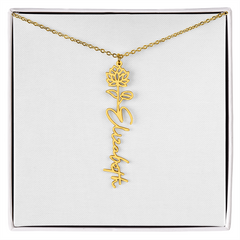 Flower Name Necklace