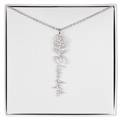 Flower Name Necklace