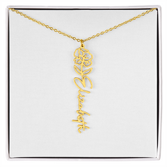 Flower Name Necklace