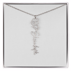 Flower Name Necklace