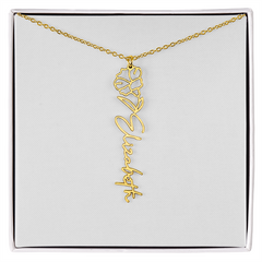 Flower Name Necklace