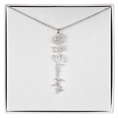 Flower Name Necklace