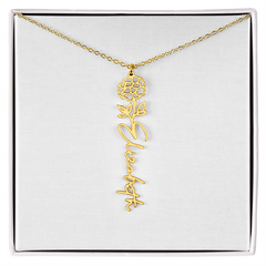 Flower Name Necklace