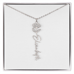 Flower Name Necklace