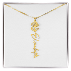 Flower Name Necklace