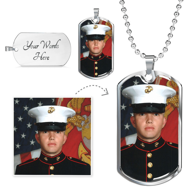 Customized military keepsake dogtag
